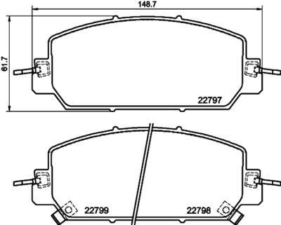 Колодки тормозные дисковые передние Nisshinbo NP8054