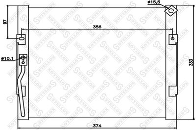 Радиатор кондиционера STELLOX 1045654SX