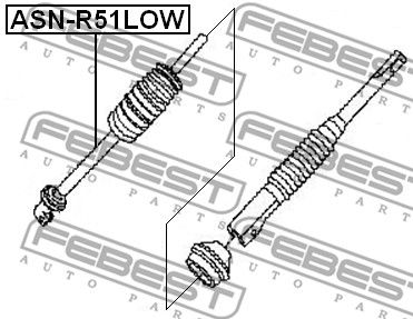 Вал карданный рулевой нижний FEBEST ASNR51LOW