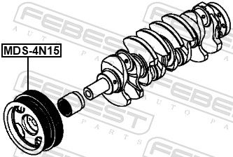 Шкив коленвала FEBEST MDS4N15