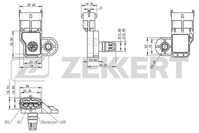 Датчик давления воздуха Zekkert SE1039