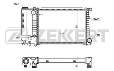 Радиатор охлаждения двигателя Zekkert MK1001