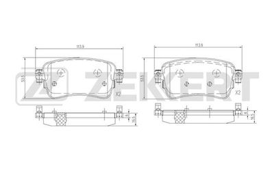 Колодки тормозные дисковые задние Zekkert BS1699