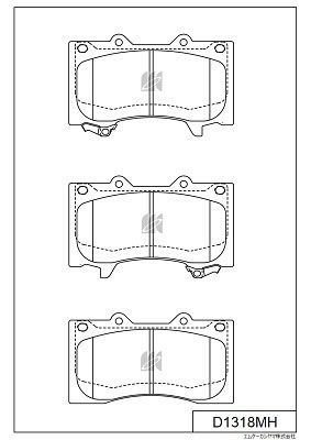 Колодки тормозные дисковые MK KASHIYAMA D1318MH