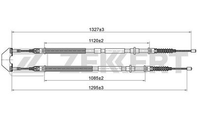 Трос ручного тормоза передний Zekkert BZ1175