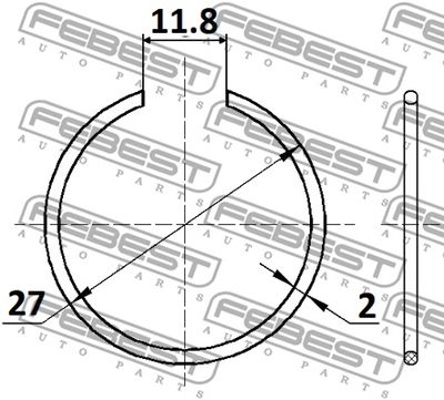 Кольцо стопорное FEBEST CC127X2