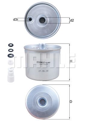 Фильтр топливный MAHLE KL468