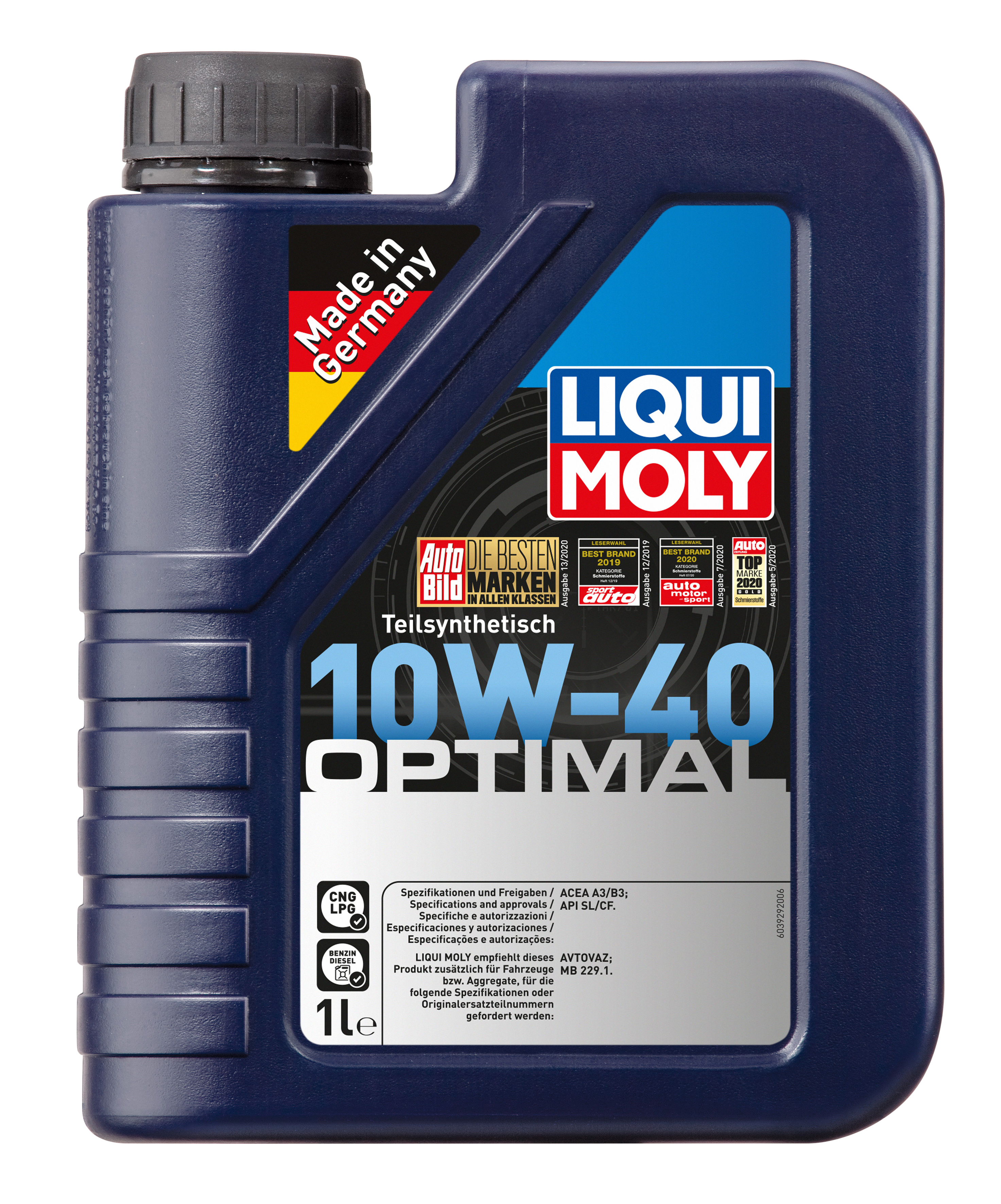 Масло моторное полусинтетическое LIQUI MOLY 3929