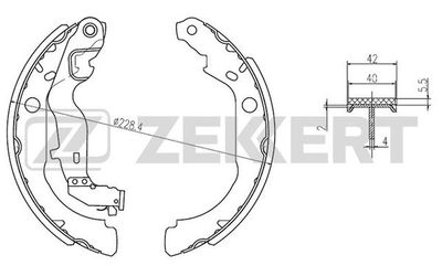 Колодки тормозные задние барабанные Zekkert BK4264