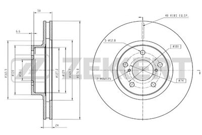 Диск тормозной передний Zekkert BS5181