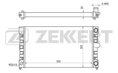 Радиатор охлаждения двигателя Zekkert MK1033