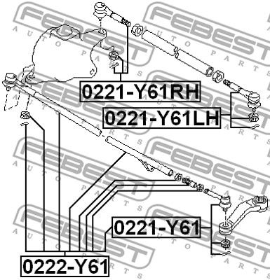 Наконечник рулевой FEBEST 0221Y61