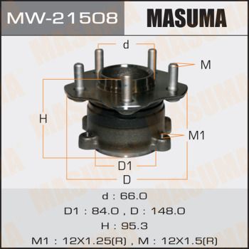 Ступица задняя Masuma MW21508
