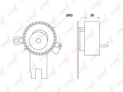 Ролик ГРМ натяжной LYNXauto PB1244