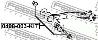 Болт крепления подвески ремкомплект FEBEST 0498003KIT