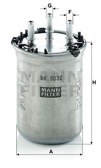 Фильтр топливный MANN-FILTER WK8032