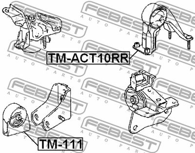 Подушка двигателя задняя FEBEST TMACT10RR