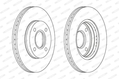 Диск тормозной передний FERODO DDF1072