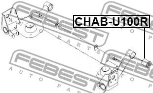 Сайлентблок задней балки FEBEST CHABU100R