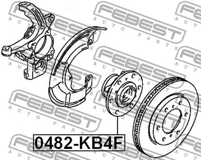 Ступица передняя FEBEST 0482KB4F