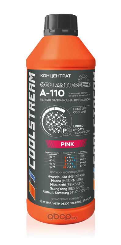 Антифриз розовый концентрат COOLSTREAM CS010514CPN