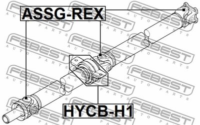Подшипник подвесной вала карданного FEBEST HYCBH1