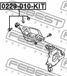 Болт с эксцентриком ремкомплект FEBEST 0229010KIT