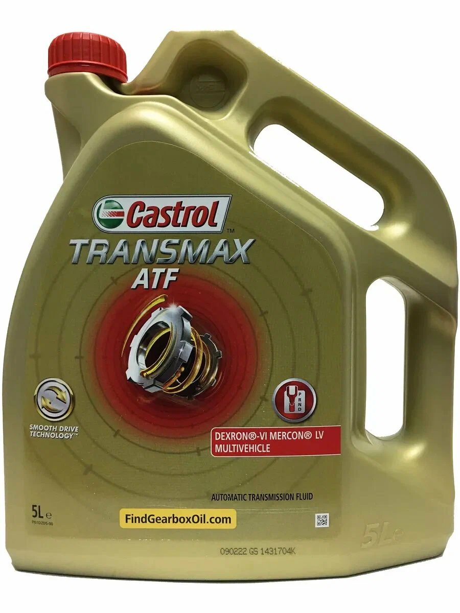 Масло трансмиссионное 5л CASTROL Transmax ATF Dexron-VI Mercon LV Multivehicle 15F0BD
