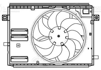 Вентилятор охлаждения с кожухом LUZAR LFK2008
