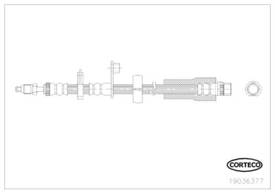 Шланг тормозной CORTECO 19036377
