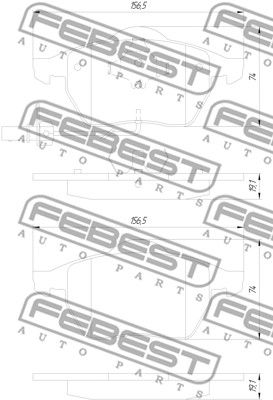 Колодки тормозные передние FEBEST 23019BF