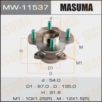 Ступица колеса в сборе задняя Masuma MW11537