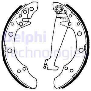 Колодки тормозные задние барабанные DELPHI LS1625