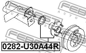 Ступица задняя FEBEST 0282U30A44R