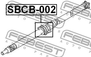 Подшипник подвесной вала карданного FEBEST SBCB002