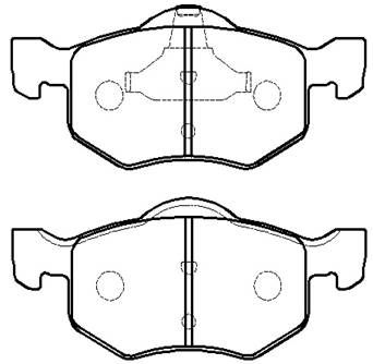 Колодки тормозные дисковые передние HSB HP5155