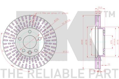 Диск тормозной передний NK 3147171