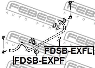 Втулка переднего стабилизатора левая FEBEST FDSBEXFL