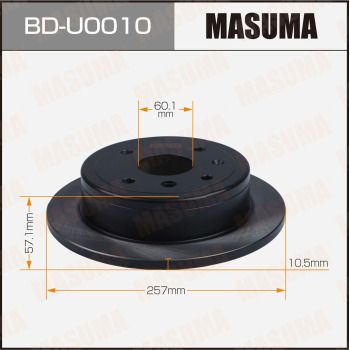 Диск тормозной Masuma BDU0010