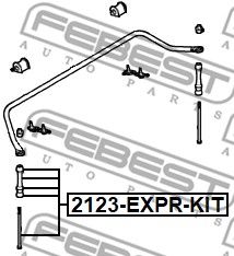 Тяга стабилизатора заднего FEBEST 2123EXPRKIT