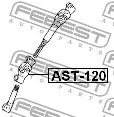Вал карданный рулевой нижний FEBEST AST120