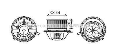 Вентилятор салона AVA MS8607