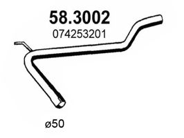 Глушитель труба соединительная ASSO 583002