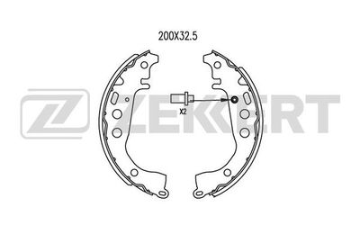 Колодки тормозные задние барабанные Zekkert BK4436