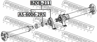 Подшипник подвесной вала карданного FEBEST BZCB211