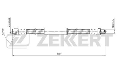 Шланг тормозной передний Zekkert BS9439