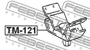 Подушка двигателя задняя FEBEST TM121