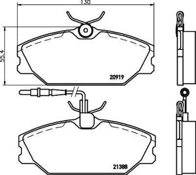 Колодки тормозные дисковые передние Mintex MDB1613