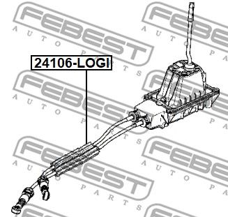 Трос КПП FEBEST 24106LOGI