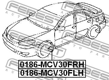 Брызговик передний правый FEBEST 0186MCV30FRH